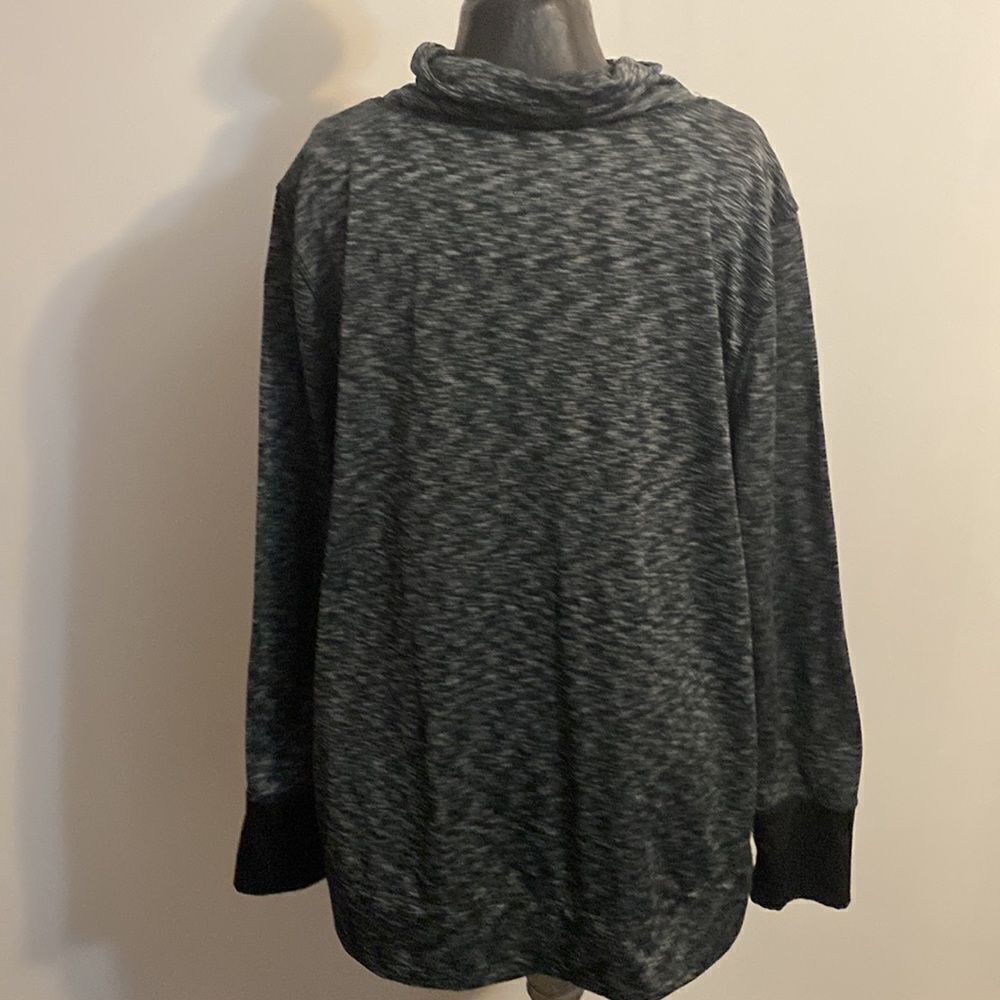 Layer8 Gray/Black Cowl Neck Pullover, Size 3x - image 2